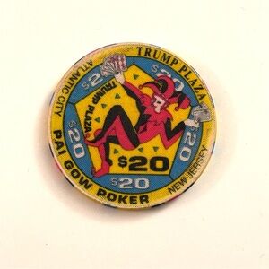 Trump Plaza Atlantic City Pai Gow Poker Jester Casino Chip